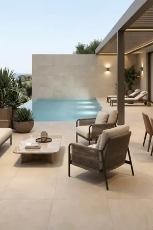 Expédié Aujourd'hui carrelage terrasse FRAME MARFIL 60x60 cm effet béton antidérapant R11